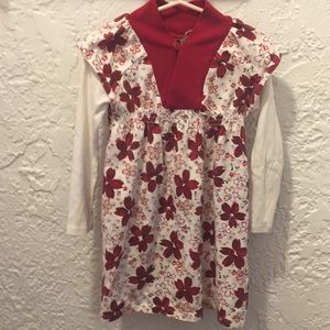 Girl’s red floral dress